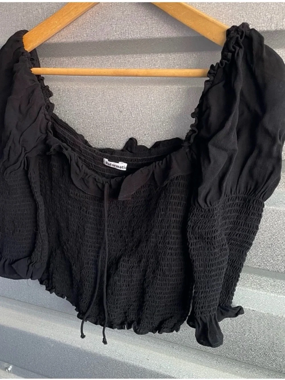 Reformation julie square neck blouse